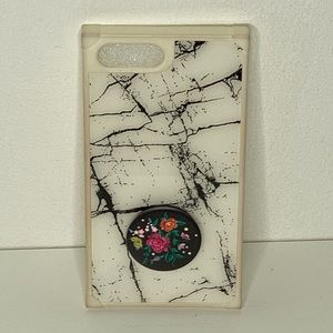 iPhone 7 Plus square case white marble